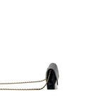 CHANEL PEARL CRUSH WALLET ON CHAIN LAMBSKIN BLACK GHW(MICROCHIP)
