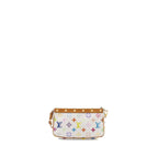 LOUIS VUITTON VINTAGE POCHETTE ACCESSORIES MULTICOLOUR MONOGRAM CANVAS WHITE GHW