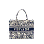 DIOR MEDIUM BOOK TOTE BLUE TOILE DE JOUY EMBROIDERY CANVAS
