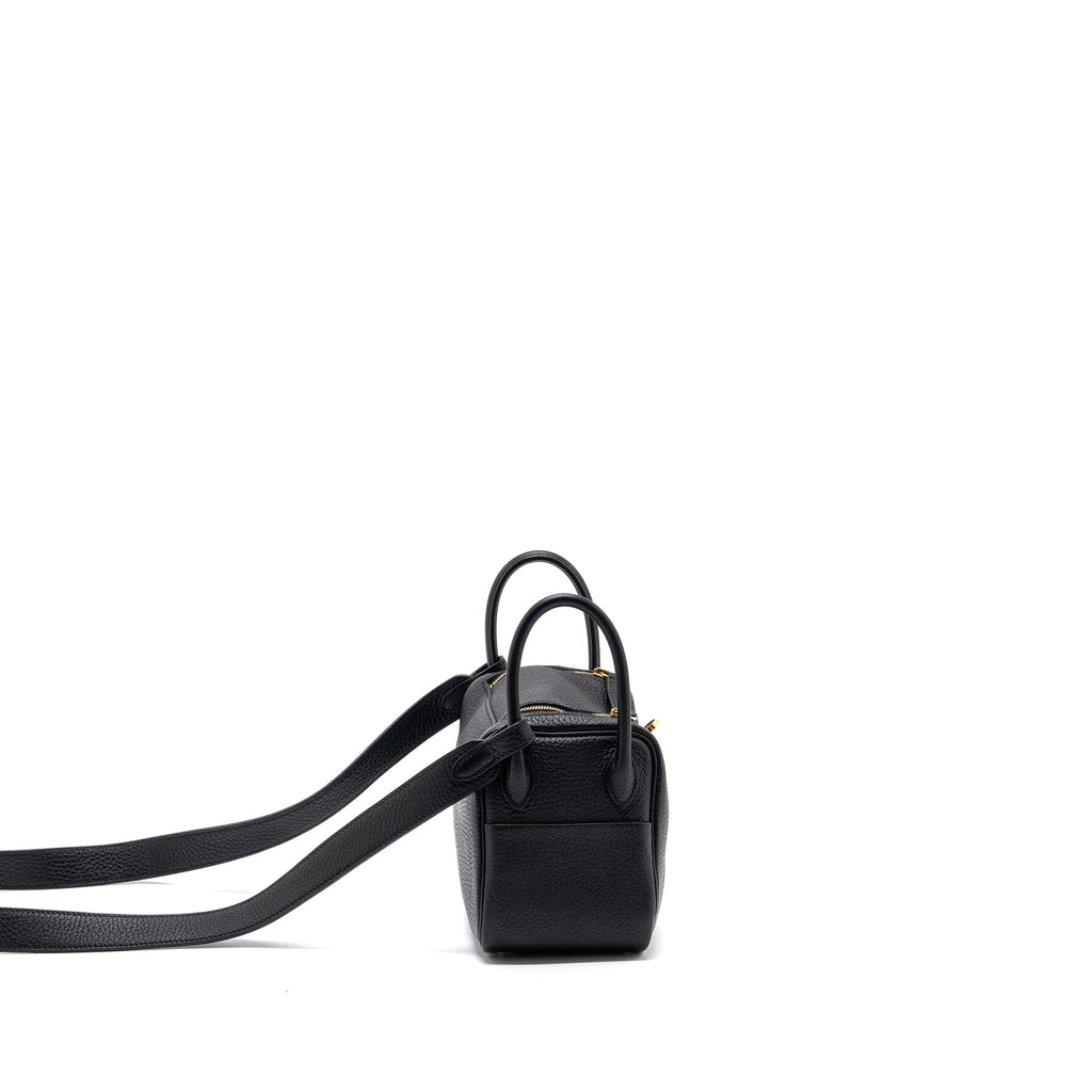Hermes mini lindy clemence black GHW