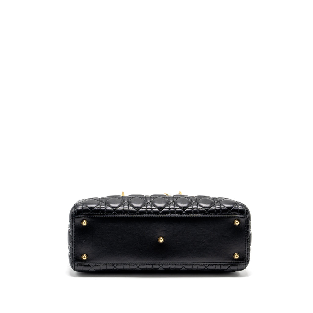 DIOR LARGE LADY DIOR LAMBSKIN BLACK GHW