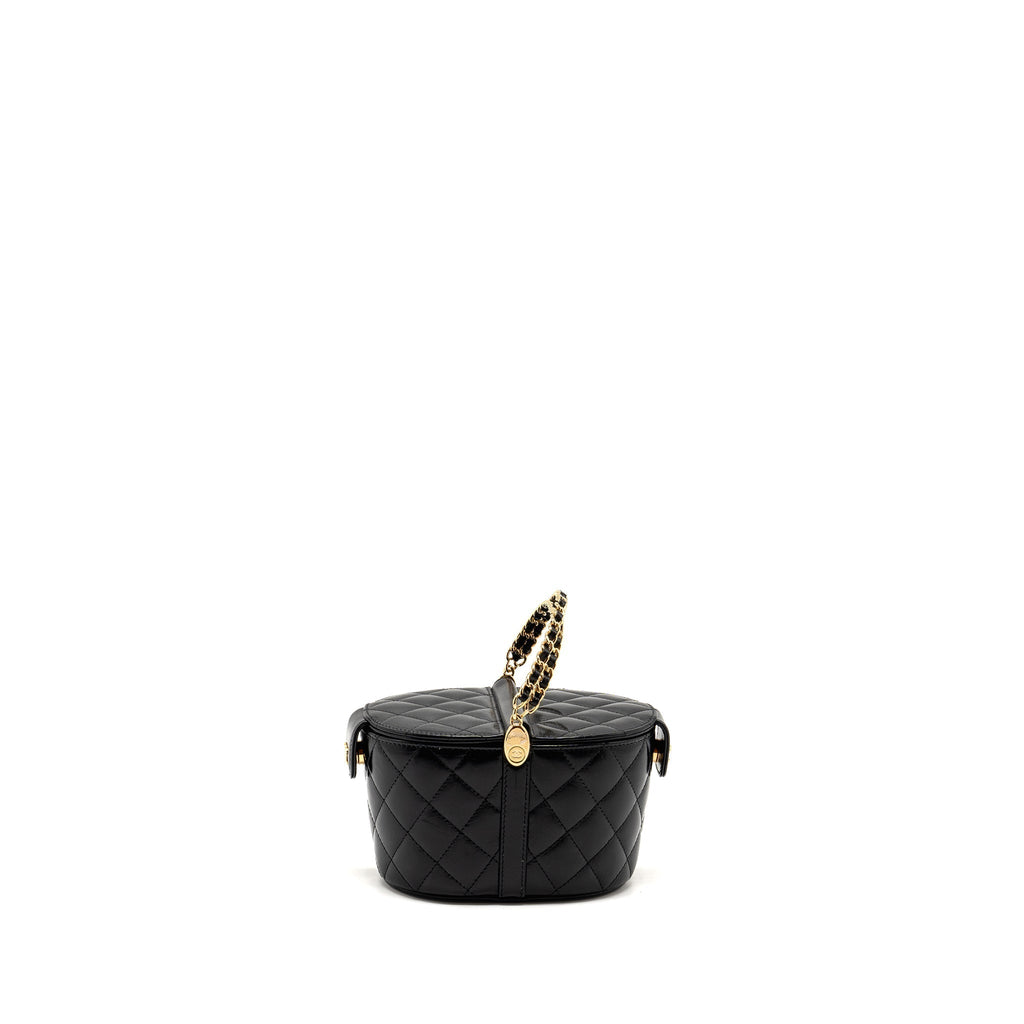 CHANEL PICNIC VANITY LAMBSKIN BLACK GHW (MICROCHIP)