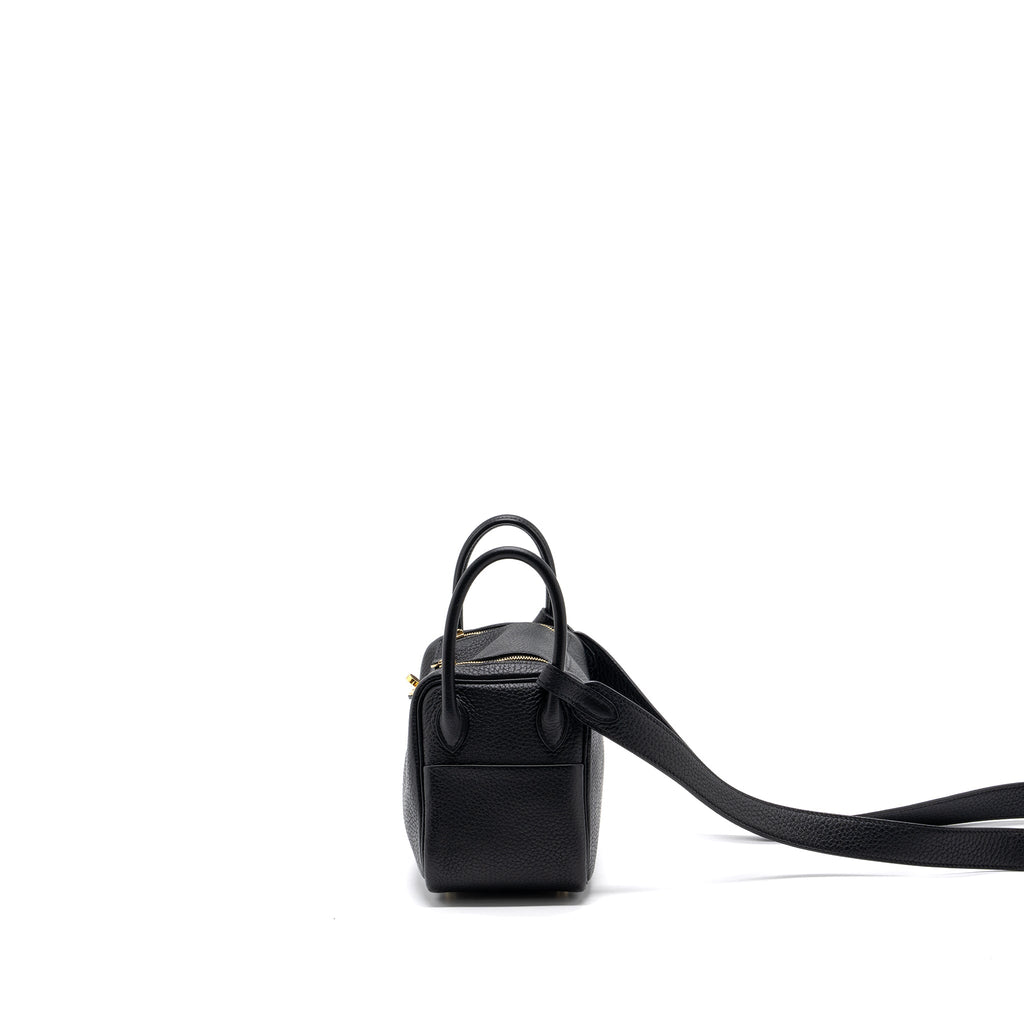 Hermes mini lindy clemence black GHW