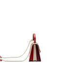 BVLGARI TOP HANDLE SERPENTI BAG CALFSKIN WHITE / RED LGHW