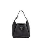 PRADA MEDIUM LEATHER TOTE BLACK SHW