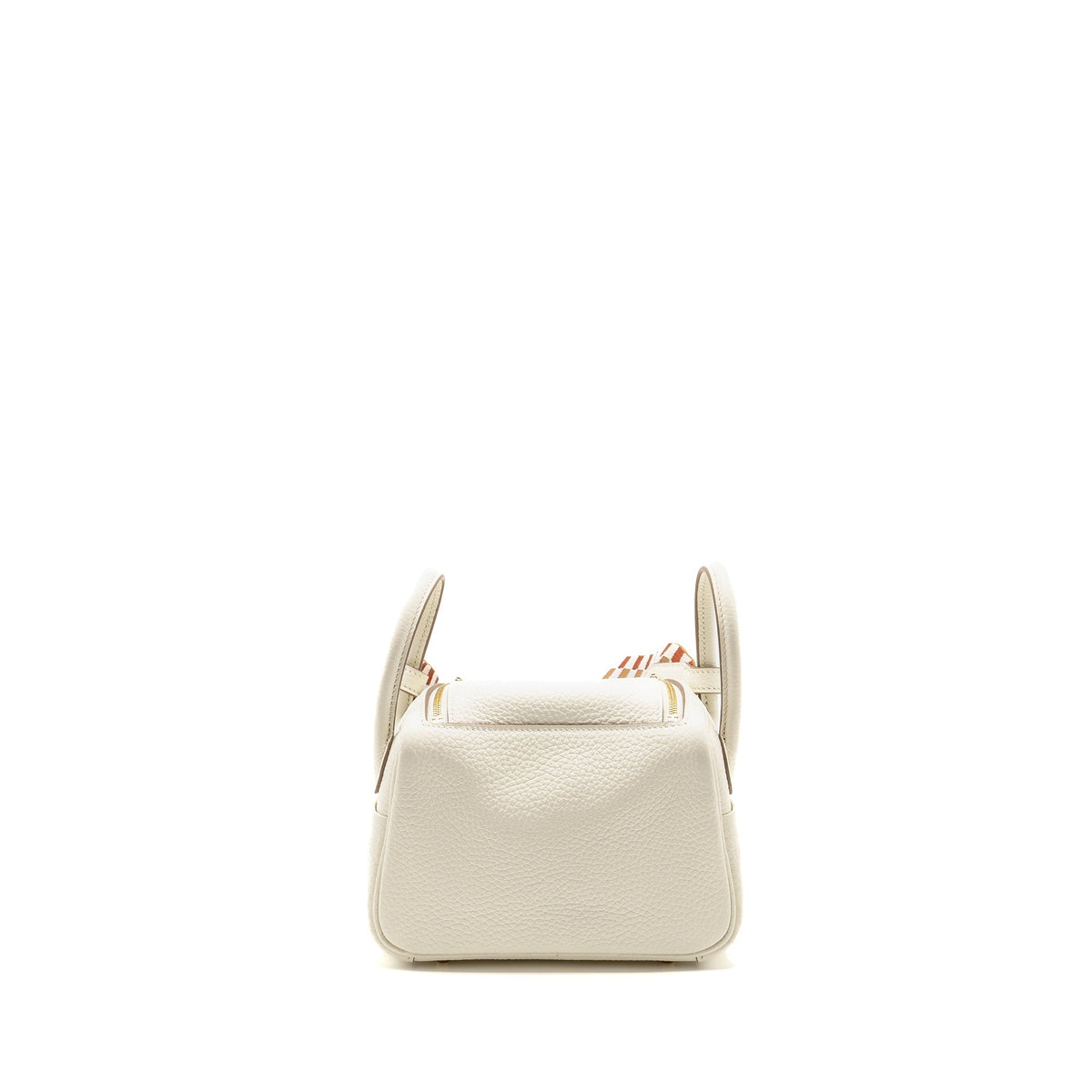 HERMES MINI LINDY CLEMENCE MUSHROOM / NATA WITH MULTICOLOR STRAP GHW