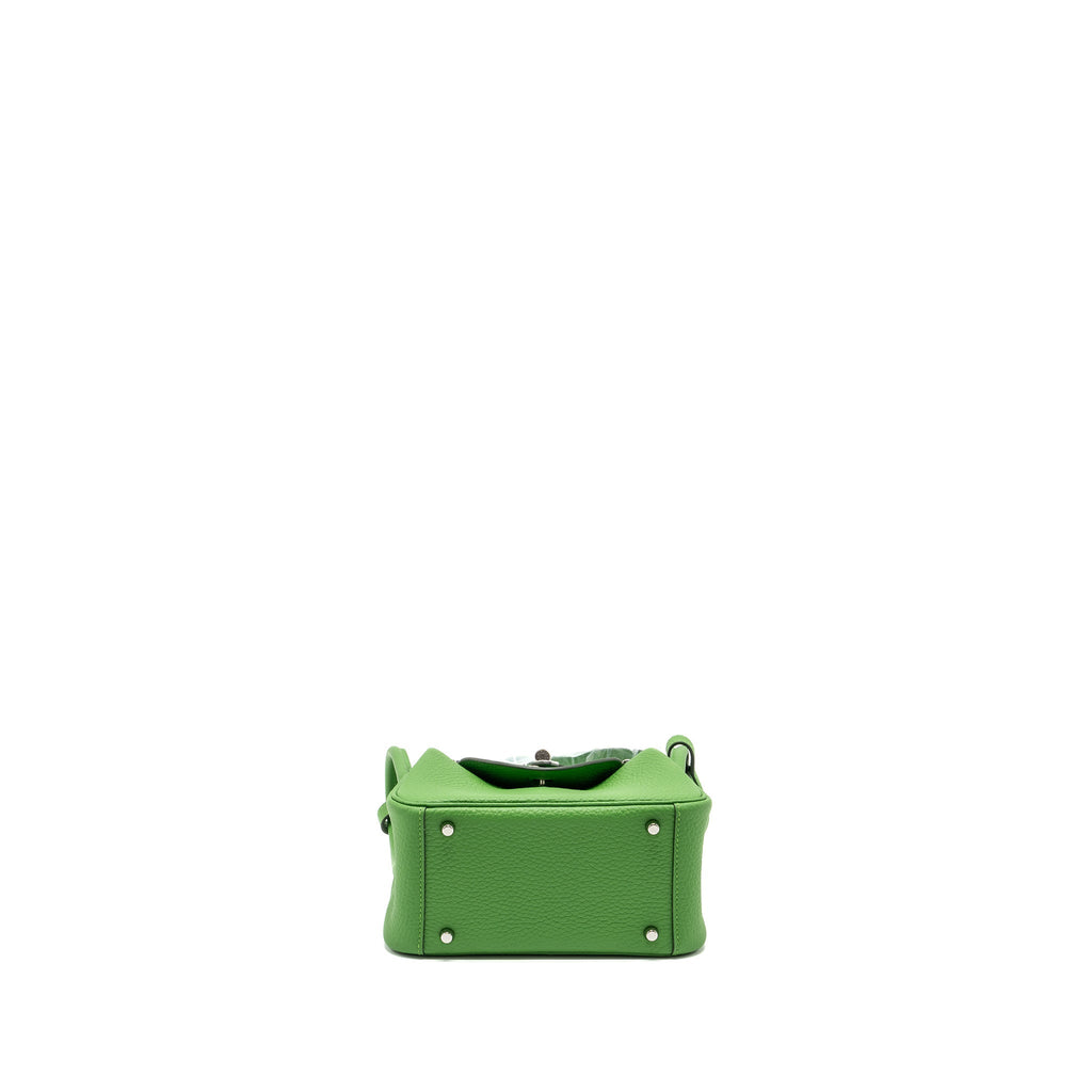 Hermes Mini Lindy Clemence Vert Yucca SHW