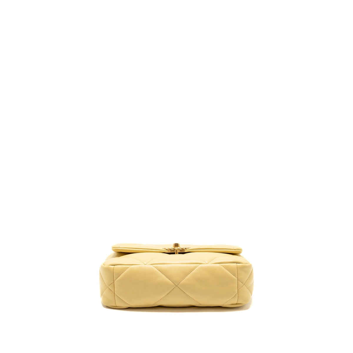 CHANEL SMALL 19 BAG LAMBSKIN YELLOW MULTICOLOUR HARDWARE (MICROCHIP)