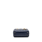 DIOR MY ABC SMALL LADY DIOR LAMBSKIN DARK BLUE LGHW