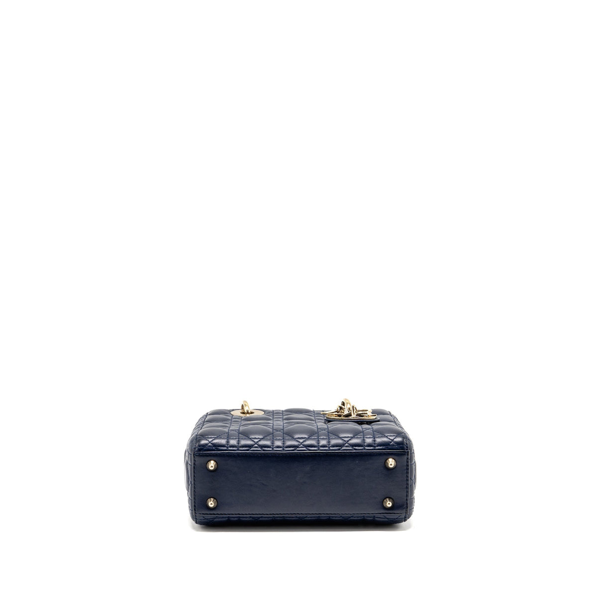 DIOR MY ABC SMALL LADY DIOR LAMBSKIN DARK BLUE LGHW