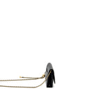 CHANEL PEARL CRUSH WALLET ON CHAIN LAMBSKIN BLACK GHW