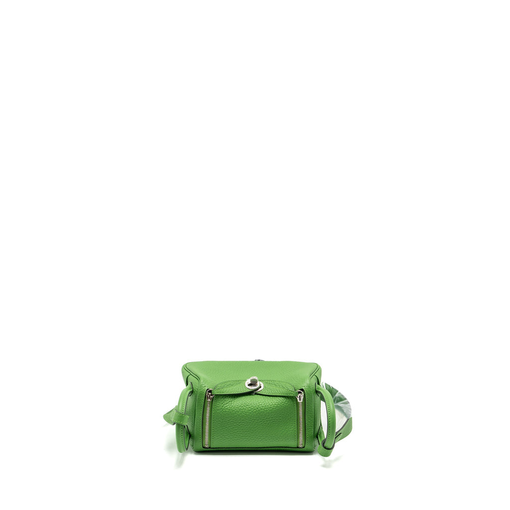 Hermes Mini Lindy Clemence Vert Yucca SHW