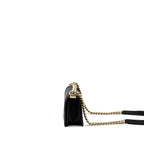 CHANEL SMALL CHEVRON BOY BAG LAMBSKIN BLACK GHW