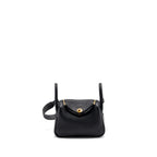 Hermes mini lindy clemence black GHW