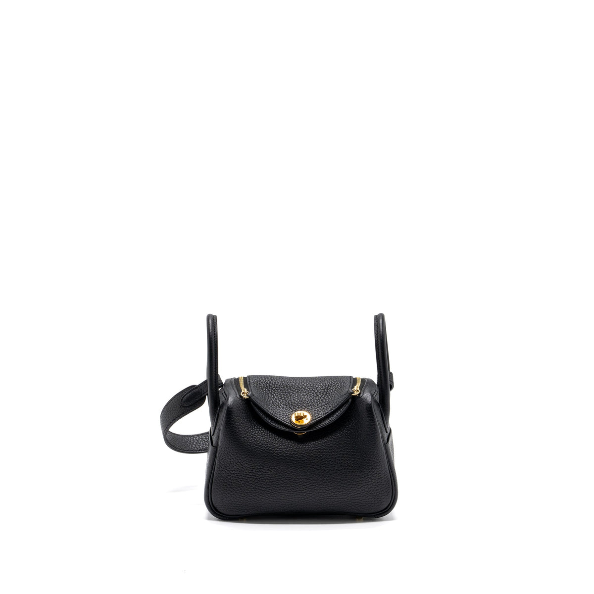 Hermes mini lindy clemence black GHW