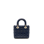 DIOR MY ABC SMALL LADY DIOR LAMBSKIN DARK BLUE LGHW