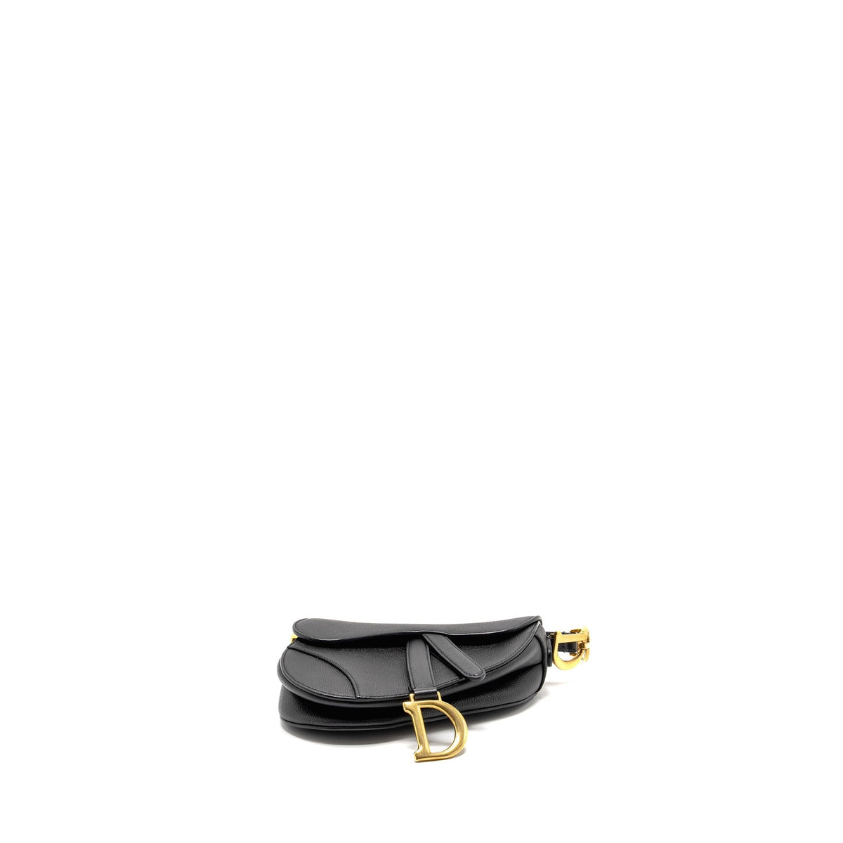 DIOR MINI SADDLE BAG CALFSKIN BLACK GHW