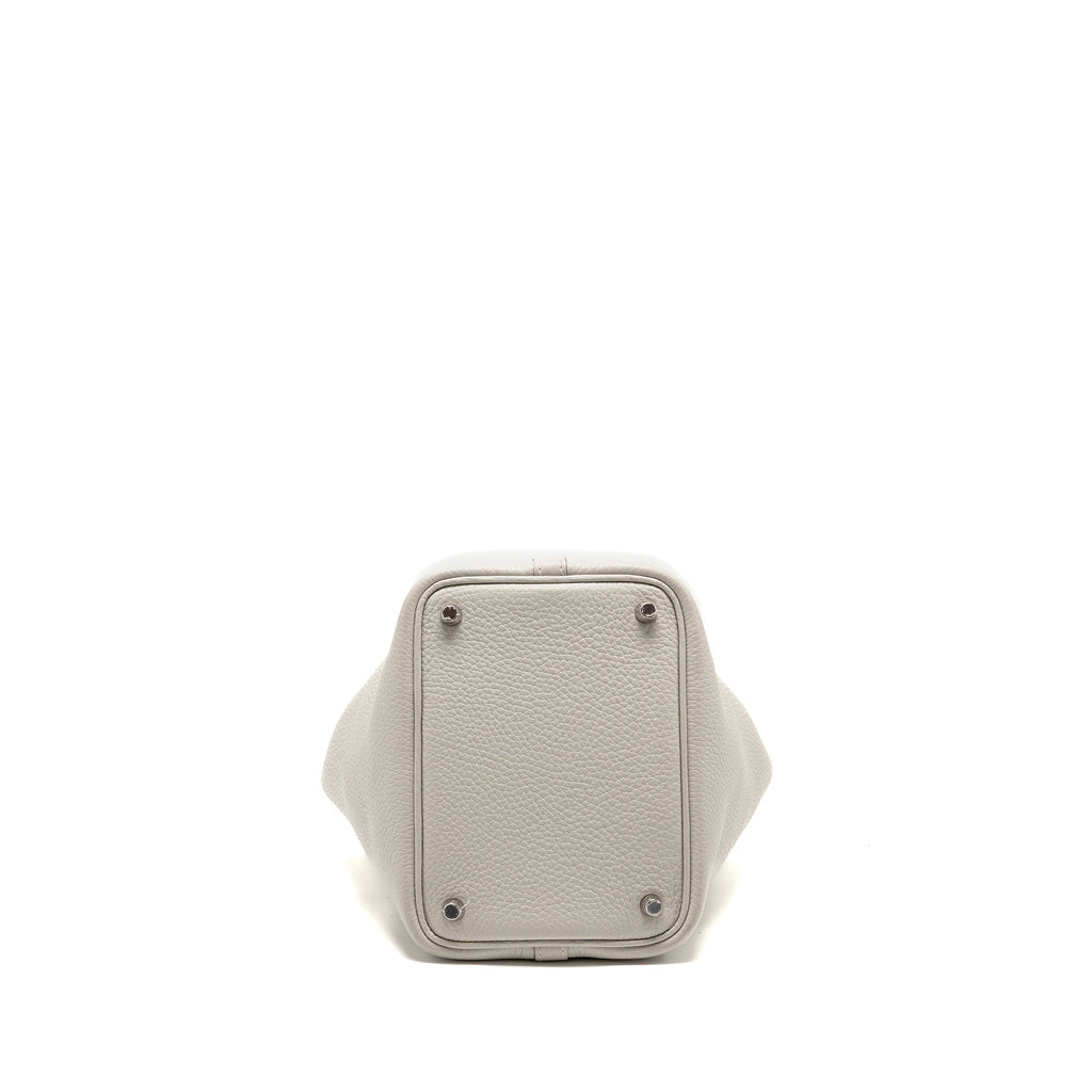 Hermes Picotin 18 Lock Bag Clemence Gris Perle SHW