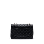 CHANEL JUMBO CLASSIC SINGLE FLAP BAG CAVIAR BLACK SHW