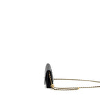 CHANEL PEARL CRUSH WALLET ON CHAIN LAMBSKIN BLACK GHW