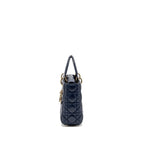 DIOR MY ABC SMALL LADY DIOR LAMBSKIN DARK BLUE LGHW
