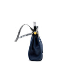 Hermes Herbag 31 zip bag canvas / Leather blue marine / black GHW