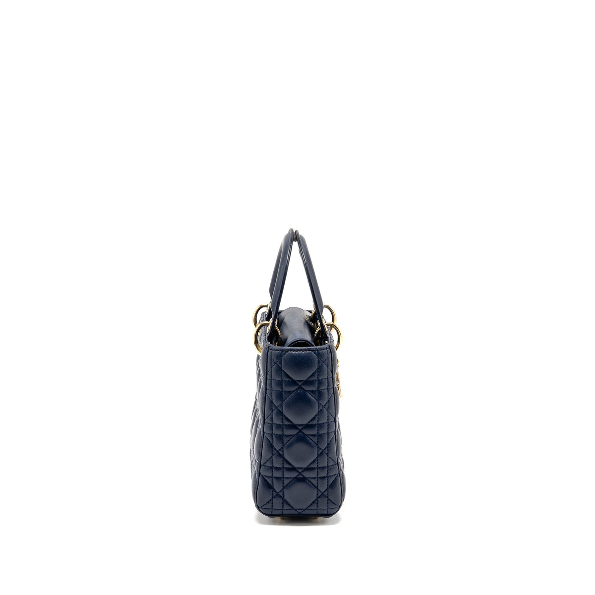 DIOR MY ABC SMALL LADY DIOR LAMBSKIN DARK BLUE LGHW
