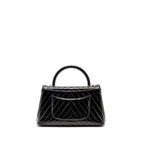 CHANEL MEDIUM COCO HANDLE CHEVRON CALFSKIN BLACK GHW