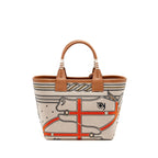 HERMES STEEPLE 25 CANVAS/ SWIFT BEIGE / GOLD SHW
