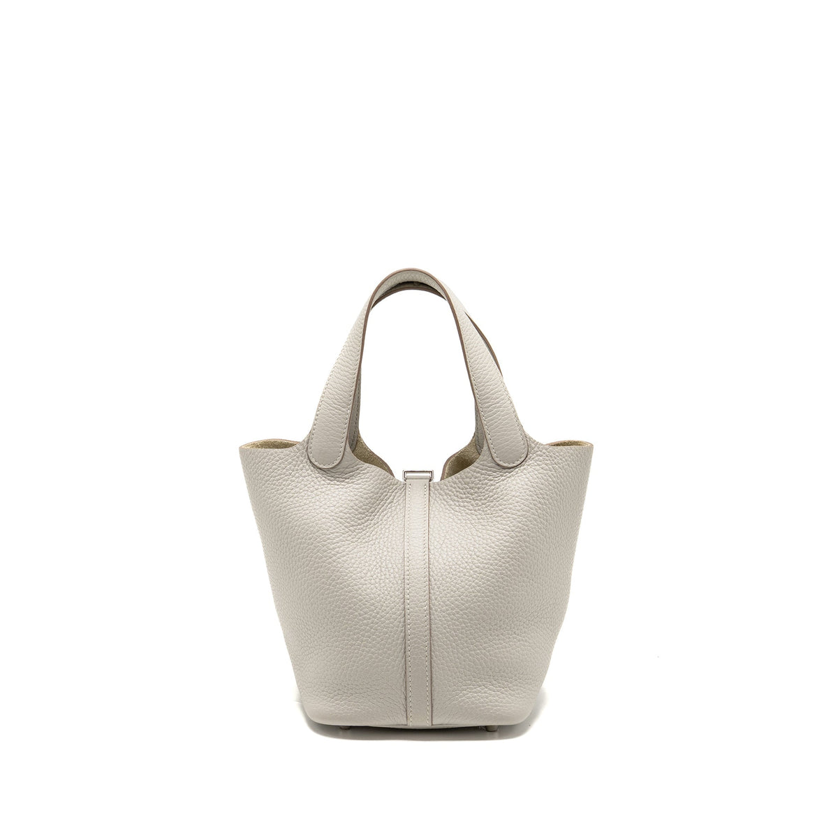 Hermes Picotin 18 Lock Bag Clemence Gris Perle SHW