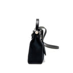 HERMES HERBAG 31 ZIP BAG CANVAS / HUNTER LEATHER BLACK SHW