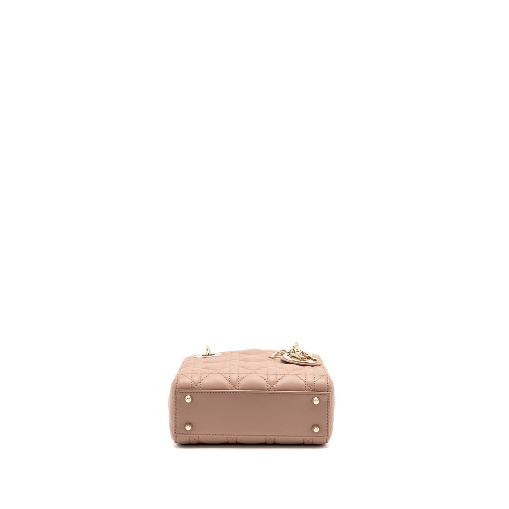 DIOR MINI LADY DIOR BAG LAMBSKIN BLUSH LGHW