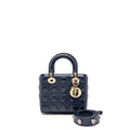 DIOR MY ABC SMALL LADY DIOR LAMBSKIN DARK BLUE LGHW
