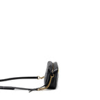 GUCCI GG MARMONT SMALL MATELASSE SHOULDER BAG CALFSKIN BLACK GHW