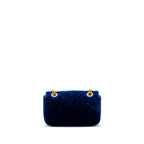 GUCCI MINI GG MARMONT BAG VELVET BLUE GHW