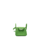 Hermes Mini Lindy Clemence Vert Yucca SHW