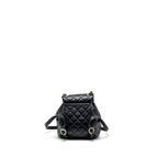 CHANEL MINI DUMA BACKPACK LAMBSKIN BLACK LGHW (MICROCHIP)