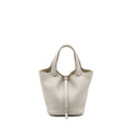 Hermes Picotin 18 Lock Bag Clemence Gris Perle SHW