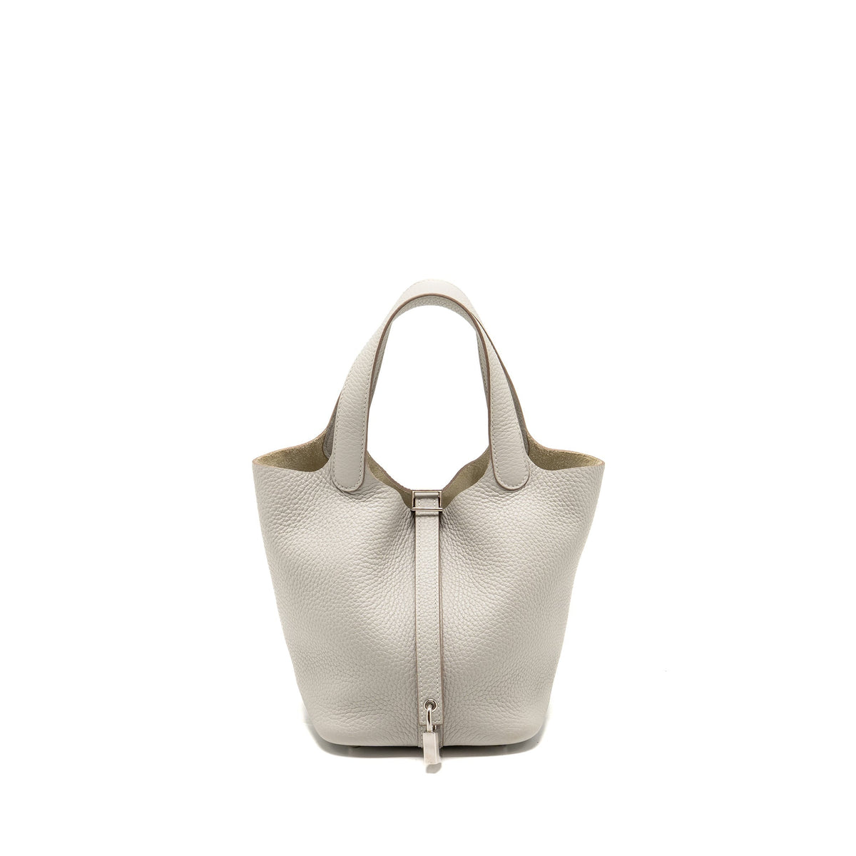 Hermes Picotin 18 Lock Bag Clemence Gris Perle SHW