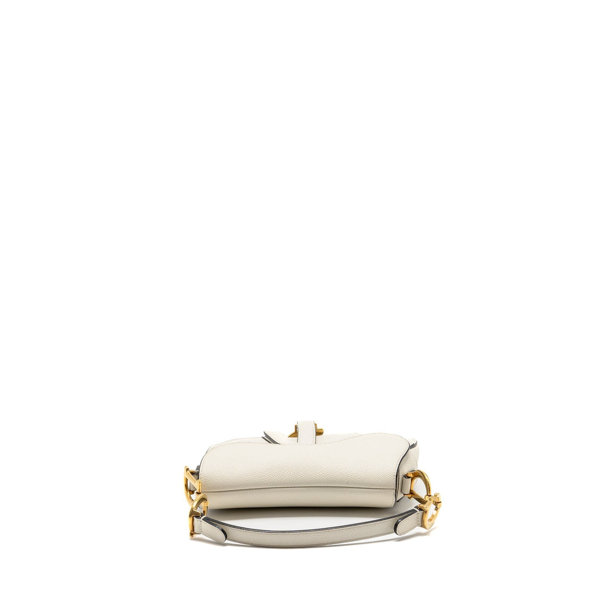 DIOR MINI SADDLE BAG CALFSKIN WHITE GHW