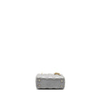 DIOR MINI LADY DIOR LAMBSKIN GREY LGHW