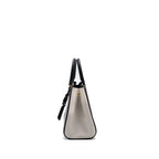 PRADA TOTE BAG SAFFIANO CALFSKIN BLACK / WHITE GHW