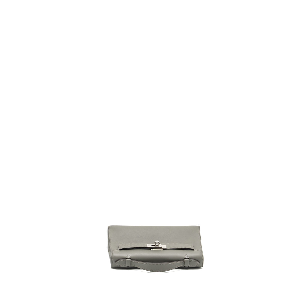 Hermes kelly pochette swift gris Meyer SHW