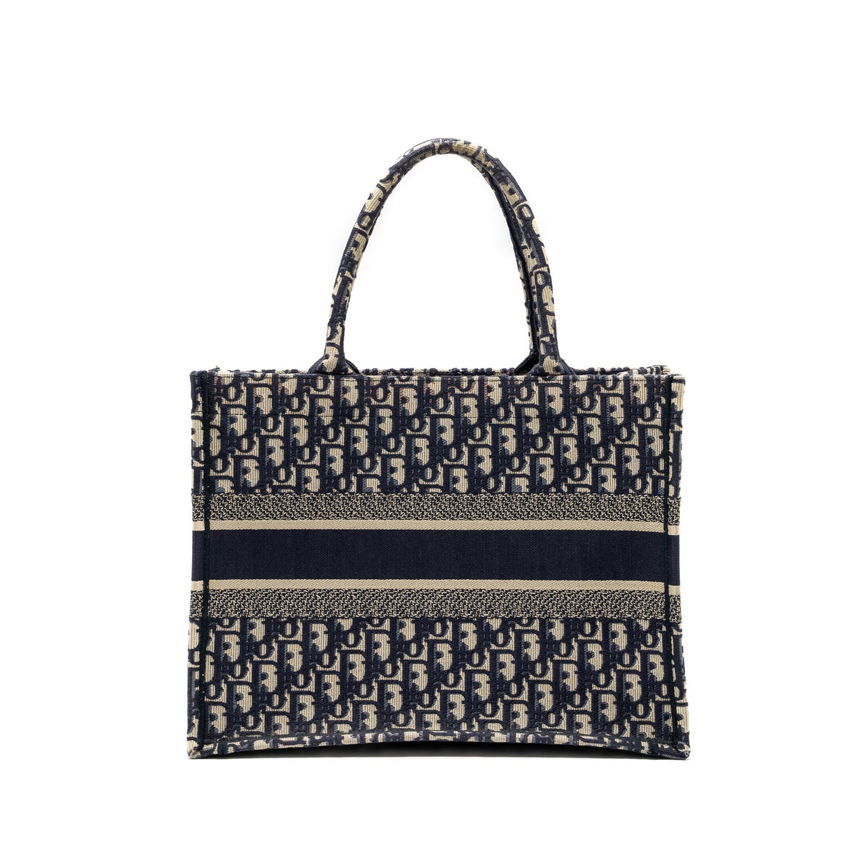 DIOR MEDIUM BOOK TOTE BLUE OBLIQUE EMBOIDERY