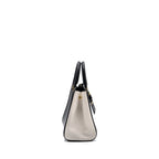 PRADA TOTE BAG SAFFIANO CALFSKIN BLACK / WHITE GHW