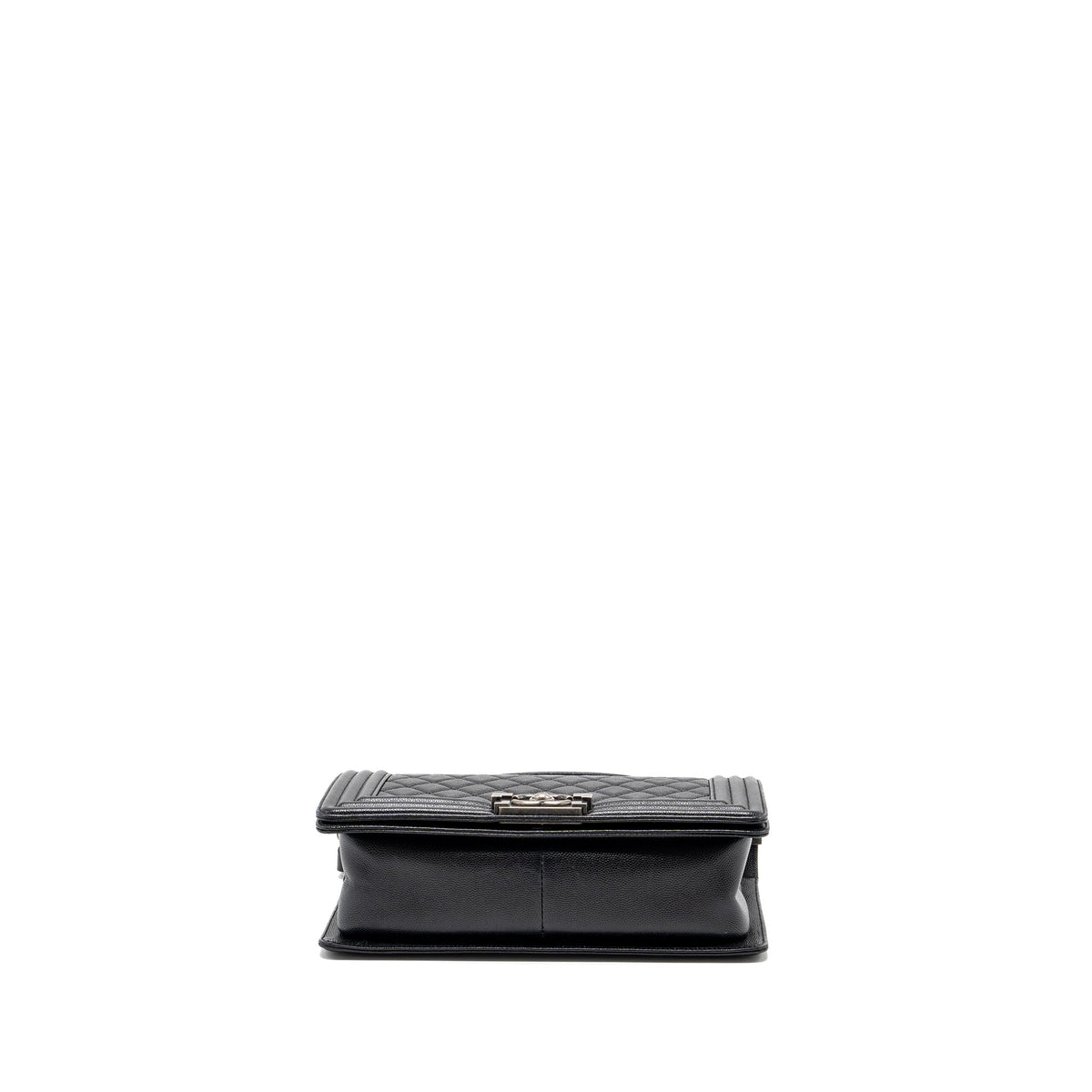 CHANEL MEDIUM BOY BAG CAVIAR BLACK RUTHENIUM HARDWARE