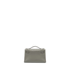 Hermes kelly pochette swift gris Meyer SHW