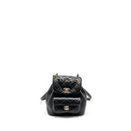 CHANEL MINI DUMA BACKPACK LAMBSKIN BLACK LGHW (MICROCHIP)