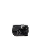 DIOR X KAWS POUCH SADDLE BAG LEATHER BLACK SHW