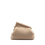 FENDI FIRST MEDIUM LAMBSKIN /SHEARLING LIGHT BEIGE GHW